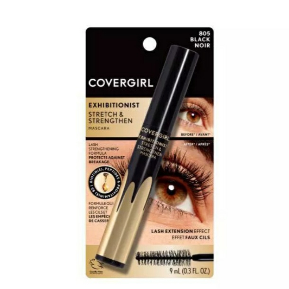 COVERGIRL Exhibitionist Stretch & Strengthen Mascara, #805 BLACK, 0.3 fl oz